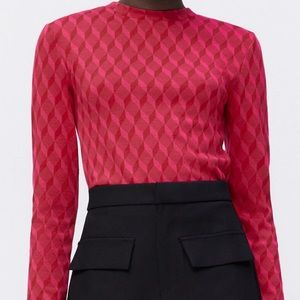 ZARA geometric knit top size M